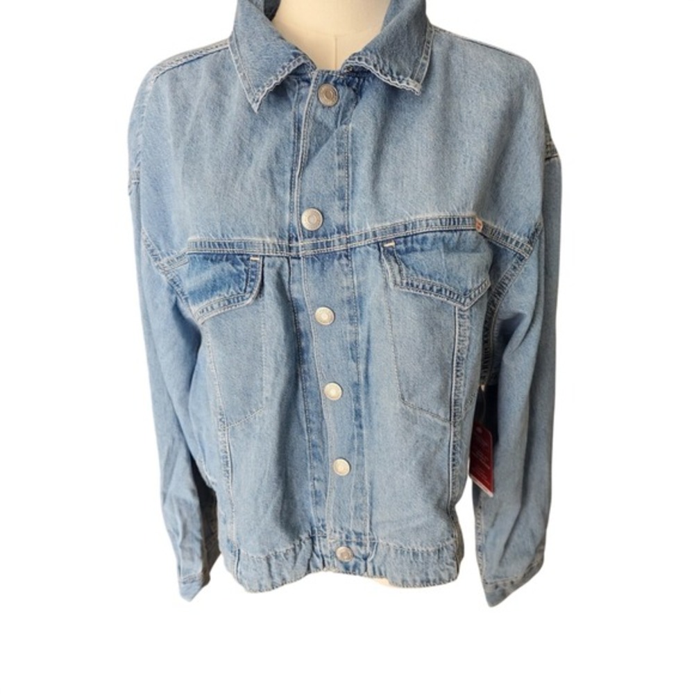 Levi Strauss Signature Womens Easy Trucker Denim Jacket Relaxed Fit XL
